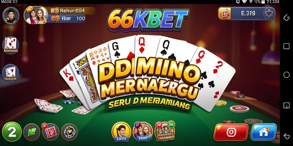 Tampilan menarik dari gameplay Domino di 66KBET.