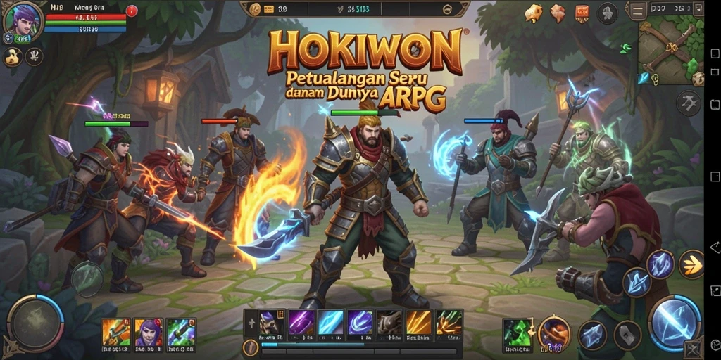 Gameplay seru HOKIWON dengan aksi ARPG yang mendebarkan.