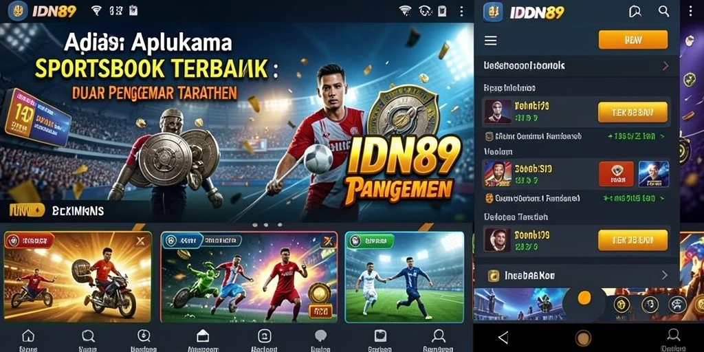 Screenshot tampilan antarmuka pengguna IDN89 dalam taruhan olahraga.
