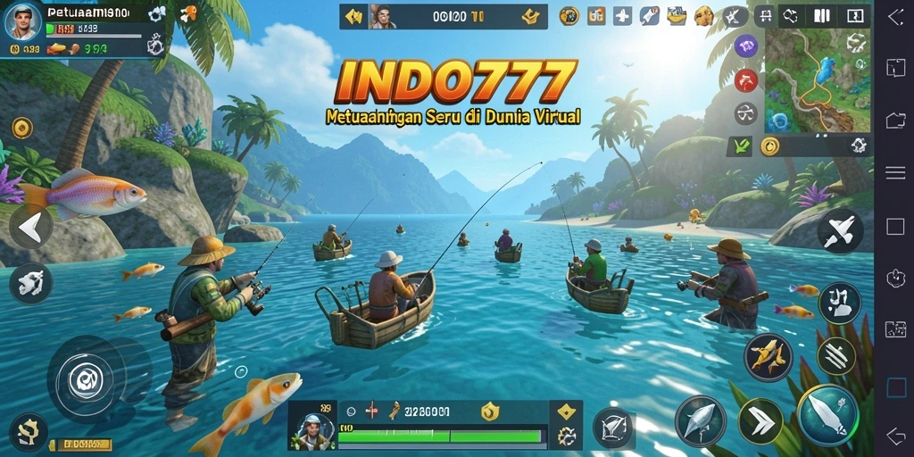 Tampilan menarik gameplay memancing di INDO777.