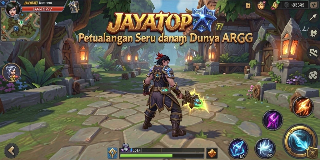Tampilan aksi seru dalam gameplay ARPG JAYATOP77.