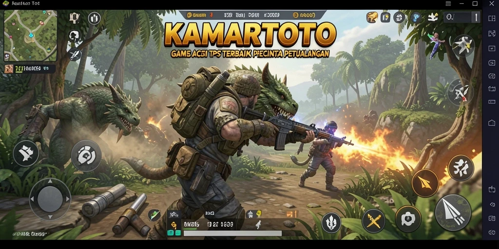 Tampilan screenshot gameplay seru KAMARTOTO, aksi TPS nyata!