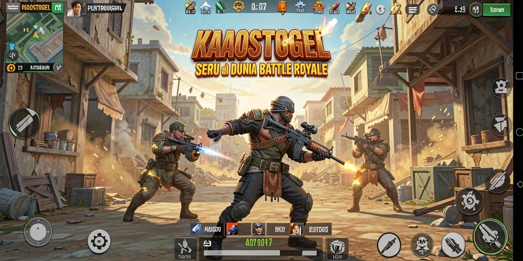 Gameplay seru KAOSTOGEL di arena Battle Royale.
