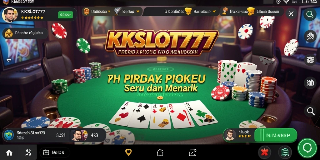 Tampilan gameplay menarik saat bermain Poker di KKSLOT777.