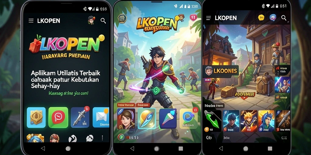 Tampilan screenshot LKOPEN menampilkan antarmuka aplikasi utilitas yang ramah pengguna.