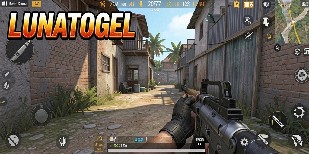 Tampilan gameplay seru dari LUNATOGEL yang penuh aksi.