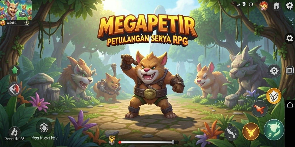 Tampilan gameplay seru dari MEGAPETIR yang menggugah semangat petualangan.