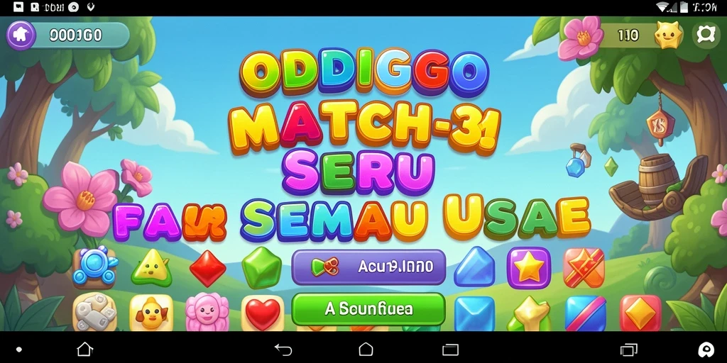 Gameplay seru ODDIGO dalam format Match-3 yang menarik.