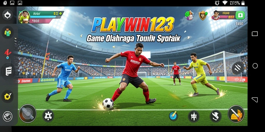 Screenshot dari PLAYWIN123 menampilkan aksi seru dalam permainan olahraga.