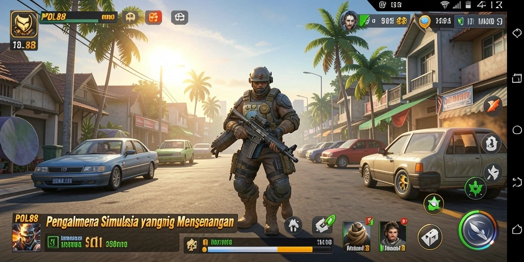Screenshot utama menunjukkan gameplay imersif dalam POL88.