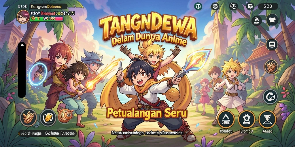 Screenshot gameplay TANGANDEWA menampilkan aksi karakter anime yang seru.