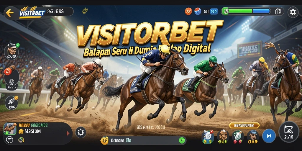 Tampilan gameplay balapan yang seru dan kompetitif di VISITORBET.